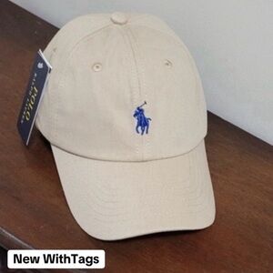 Ralph Lauren The Iconic Cotton Chino Tan Khaki Baseball Cap